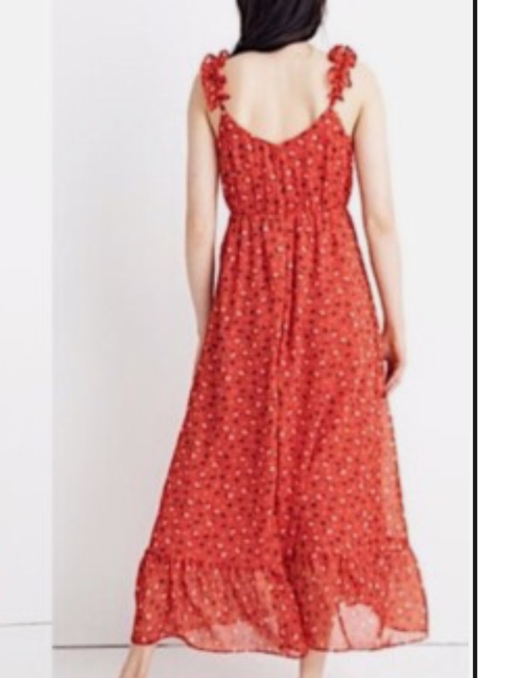 Madewell Red Floral Tie-Waist Maxi Dress - Picture 2 of 15